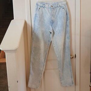 Vintage 80s Ms Rocky Mountain Acid Washed Barrel Leg Jeans ASO Stranger Things